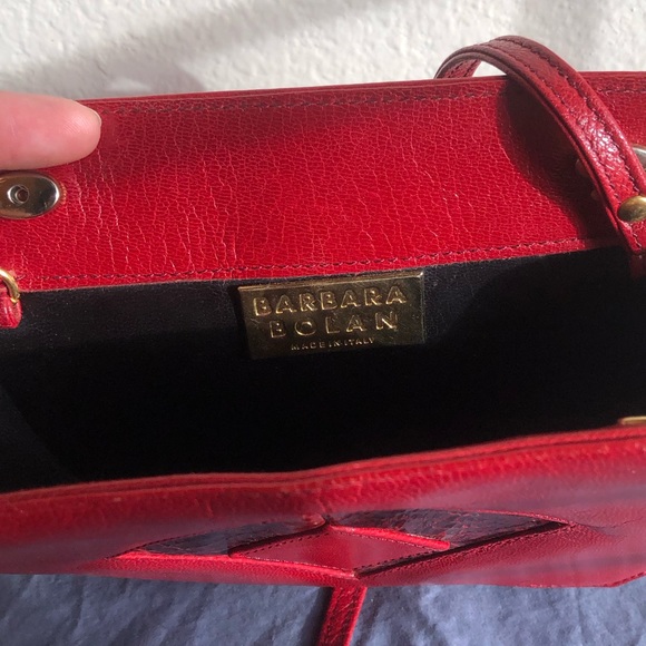 Barbara Bolan red leather crossbody - Picture 3 of 4